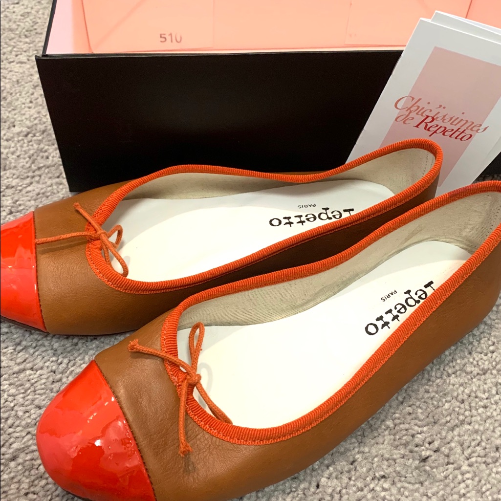 New Repetto Ballerina 38.5 Brown Orange